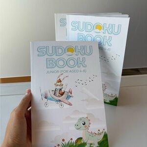 Kids Sudoku Book with Dinosaur and Airplane Design